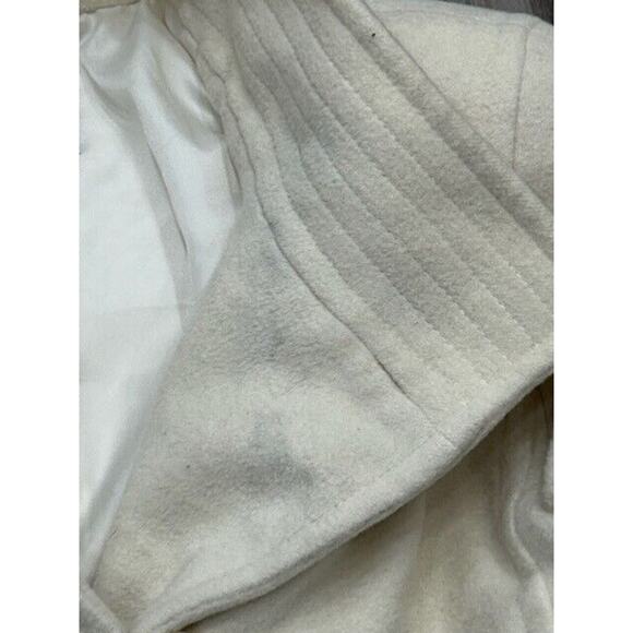 Oscar de la Renta Womens Fleece Jacket Button Down Wool Angora Cream Size 16 - Picture 11 of 16